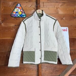 Womens blank nyc cream puffer jacket